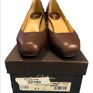 Cole Haan Nike Air Dark Chocolate kitten heel pumps 9.5 B